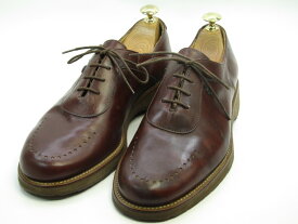 【中古】【送料無料】MORESCHI39 / (25.0cm〜25.5cm) イタリア製・プレーントゥメンズシューズ 紳士 靴 ビジネス カジュアル メンテナンス済