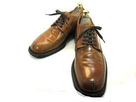 【中古】【送料無料】Johnston & Murphy (ジョンストン＆マーフィー) 8 M / (26.0cm〜26.5cm) イタリア製・Yチップメンズシューズ 紳士 靴 ビジネス カジュアル メンテナンス済