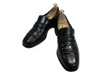【中古】【送料無料】FLORSHEIM (フローシャイム )9.5 D (26.5cm〜27.0cm) 編み込みレザーローファーメンズシューズ 紳士 靴 ビジネス カジュアル メンテナンス済