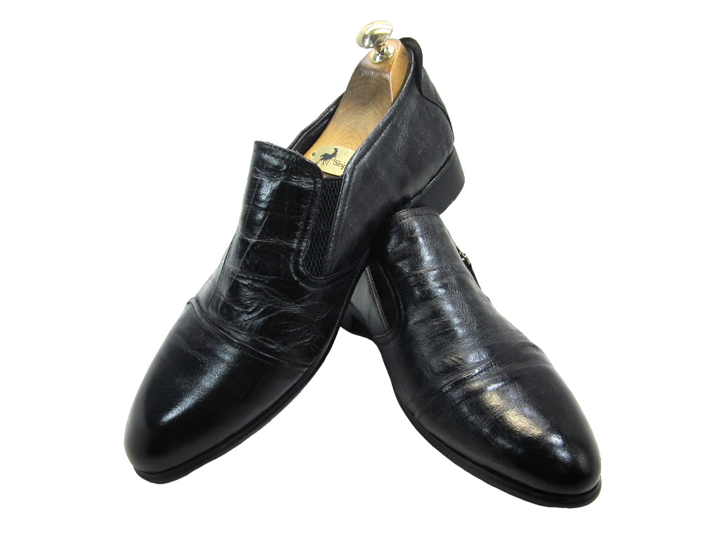 中古 送料無料 Bufflo バッファロー - 95％以上節約 27.5cm～28.0cm イタリア製 カジュアル メンテナンス済 ビジネス 紳士 98％以上節約 靴 編み上げブーツメンズシューズ