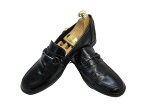 【中古】【送料無料】MORESCHI (モレスキー)5.5 (23.5cm〜24.0cm) イタリア製・ホースビットレザーローファーメンズシューズ 紳士 靴 ビジネス カジュアル メンテナンス済
