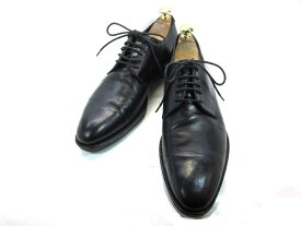 【中古】【送料無料】Ermenegildo Zegna (エルメネジルド・ゼニア)7 EEE / (24.5cm〜25.0cm) イタリア製・プレーントゥメンズシューズ 紳士 靴 ビジネス カジュアル メンテナンス済