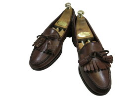 【中古】【送料無料】Polo Ralph Lauren（ラルフローレン）8 D (25.5cm〜26.0cm) フリンジタッセルレザーローファーメンズシューズ 紳士 靴 ビジネス カジュアル メンテナンス済