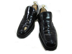 【中古】【送料無料】MORESCHI (モレスキー)5.5 / (23.0cm〜23.5cm) イタリア製・スリッポンメンズシューズ 紳士 靴 ビジネス カジュアル メンテナンス済
