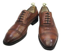 【中古】【送料無料】ABBA6.5 / (24.5cm〜25.0cm) ストレートチップメンズシューズ 紳士 靴 ビジネス カジュアル メンテナンス済