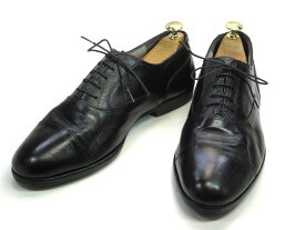 【中古】【送料無料】Lorenzo Banfi 8 / (26.0cm〜26.5cm) イタリア製・ストレートチップメンズシューズ 紳士 靴 ビジネス カジュアル メンテナンス済