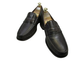【中古】【送料無料】COLE HAAN (コール ハーン)8.5 (25.5cm〜26.0cm) レザーローファーメンズシューズ 紳士 靴 ビジネス カジュアル メンテナンス済