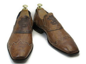 【中古】【送料無料】MARK NASON (マーク　ナソン)7.5 / (25.5cm〜26.0cm) イタリア製・デザインシューズメンズシューズ 紳士 靴 ビジネス カジュアル メンテナンス済