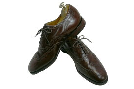 【中古】【送料無料】LOAKE (ローク)8 (25.5cm〜26.0cm) イギリス製・メダリオンウイングチップフルグローブレザーシューズメンズシューズ 紳士 靴 ビジネス カジュアル メンテナンス済