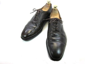 【中古】【送料無料】Crockett&Jones (クロケット＆ジョーンズ)6.5 F / (25.5cm〜26.0cm) イギリス制・ストレートチップメンズシューズ 紳士 靴 ビジネス カジュアル メンテナンス済