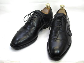 【中古】【送料無料】BARKER7 / (24.5cm〜25.0cm) イギリス製・ストレートチップメンズシューズ 紳士 靴 ビジネス カジュアル メンテナンス済