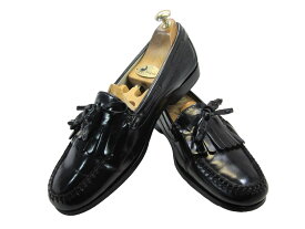 【中古】【送料無料】COLE HAAN (コール ハーン)9.5 D (26.0cm〜26.5cm) タッセルフリンジローファーメンズシューズ 紳士 靴 ビジネス カジュアル メンテナンス済