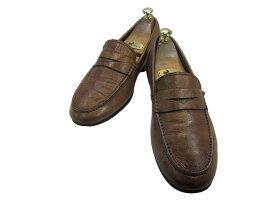 【中古】【送料無料】PIERRE BALMAIN (ピエールバルマン)42 (26.0cm〜26.5cm) レザーコインローファーメンズシューズ 紳士 靴 ビジネス カジュアル メンテナンス済