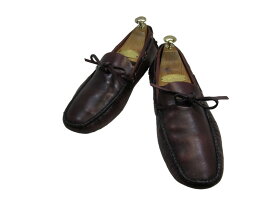 【中古】【送料無料】CAR SHOE6 (24.0cm〜24.5cm) イタリア製・レザーデッキシューズドライビングシューズメンズシューズ 紳士 靴 ビジネス カジュアル メンテナンス済