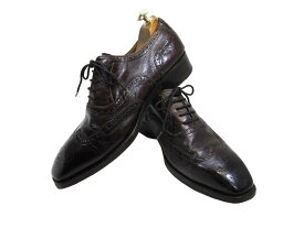 【中古】【送料無料】ZENABI255 E (25.5cm〜26.0cm) ウイングチップレザーシューズメンズシューズ 紳士 靴 ビジネス カジュアル メンテナンス済