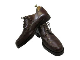 【中古】【送料無料】SIDE WALK 40.5 (25.5cm〜26.0cm) イタリア・外羽根Uチップレザーシューズメンズシューズ 紳士 靴 ビジネス カジュアル メンテナンス済