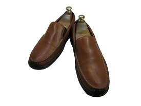 【中古】【送料無料】COLE HAAN (コールハーン)8M (25.5cm〜26.0cm) レザーローファーメンズシューズ 紳士 靴 ビジネス カジュアル メンテナンス済