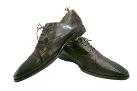 【中古】【送料無料】MEZLAN11 M (26.5cm〜27.0cm) スペイン製・内羽根メダリオンレザーシューズメンズシューズ 紳士 靴 ビジネス カジュアル メンテナンス済