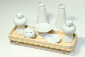 神具セット 土器セット 大 高杯仕様 国産 木曽ひのき 長膳付 シンプル 中・大型 神棚 神棚 神具 仏具 盆提灯 やまこう 山幸