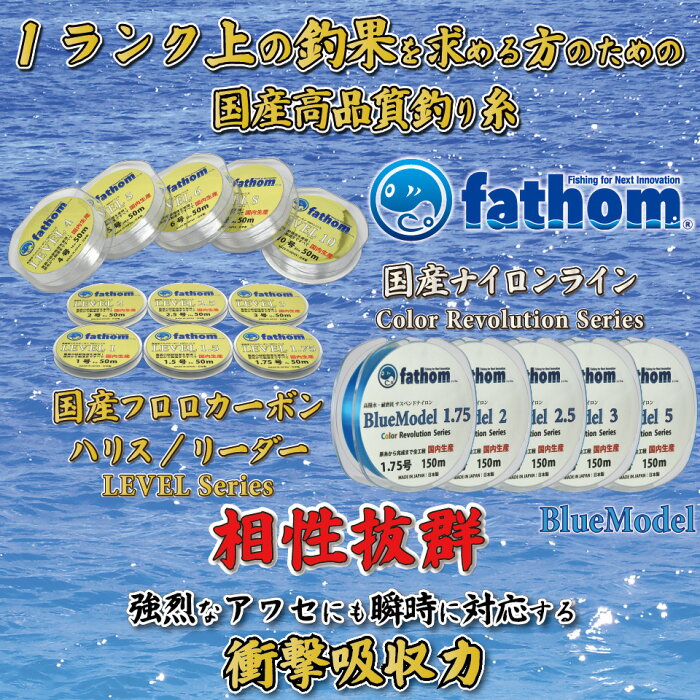 fathomの高強度ナイロンライン（道糸）