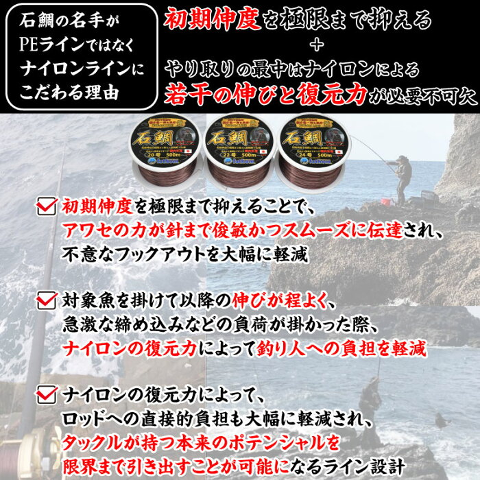 楽天市場 石鯛釣りの名手 橋本陽一郎名人監修 石鯛釣り用ナイロンライン Fathom Dream Line倭 石鯛 釣り糸 仕掛け イシダイ 石垣鯛 道糸 底物 ナイロン ライン 磯釣り 本石 クチジロ 口白 デカバン 釣り具 ファゾム 号 22号 24号 ヤマトアユーラ プロショップ