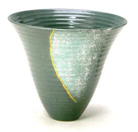 花器 北山90 プラスチック剣山受付 信楽陶土使用 陶器 水盤 花瓶 フラワーベース