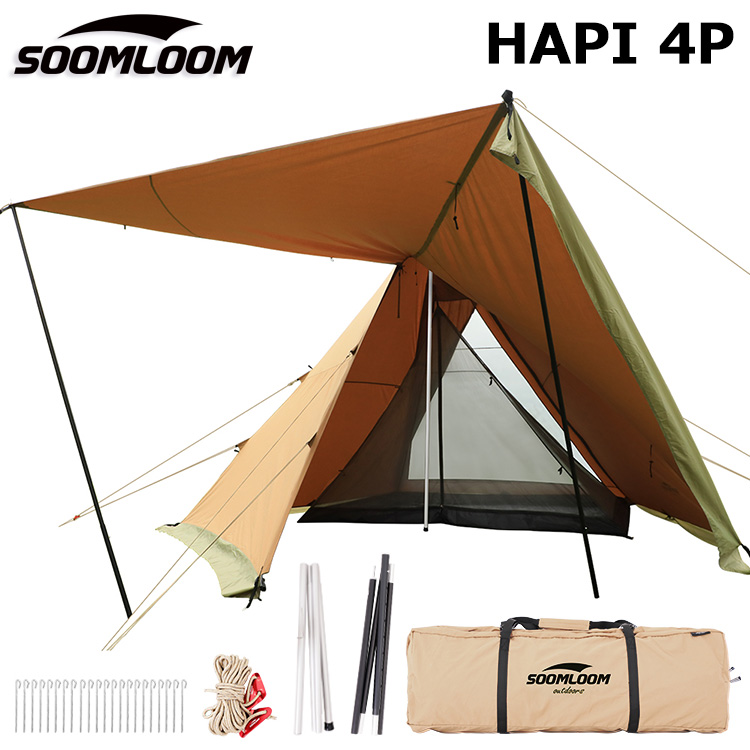 楽天市場】Soomloom テント タープ 両用 ティピーテント ワンポール