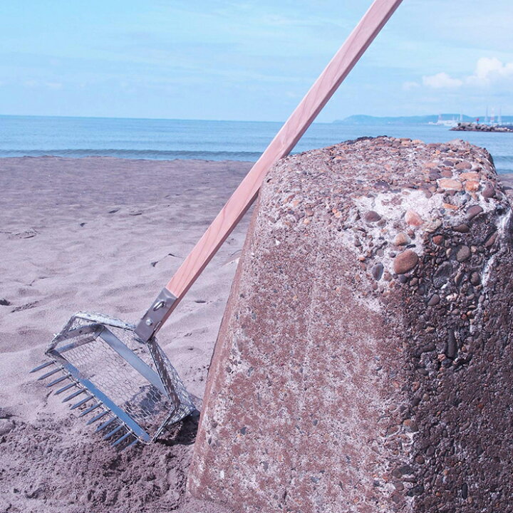 楽天市場 Niigatajyoren180 ステンレスプロ仕様貝採りジョレン180cm10cmの長い爪でごっそり採れる 潮干狩りに最適 安心と信頼の燕三条製ハマグリ アサリ しじみ採りに 頑張って送料無料 村の鍛冶屋