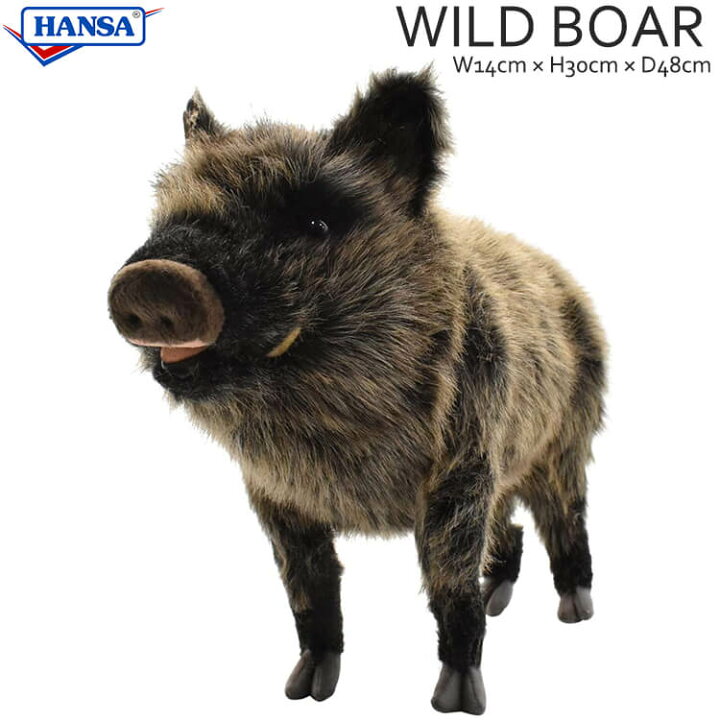 楽天市場 送料無料 Hansa ハンサ イノシシ 4092 リアル ぬいぐるみ 動物 愛らしい プレゼント アニマル Yokanootomo 楽天市場店