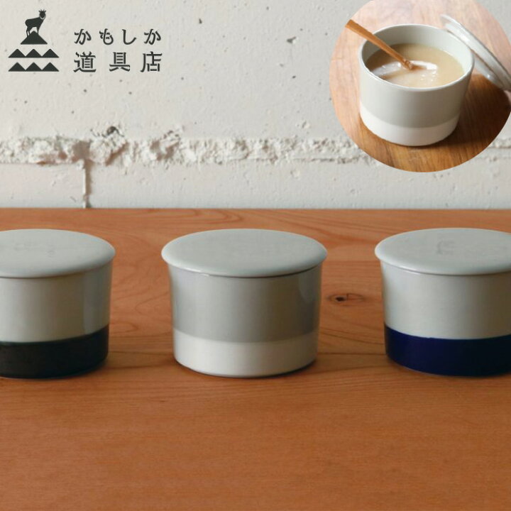 楽天市場】かもしか道具店 塩こうじの壺 黒・白・藍 陶器 蓋物 塩麹 