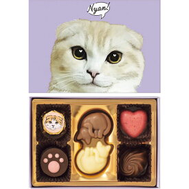 バレンタインチョコ 2026 メリーチョコレート にゃそーてっどチョコレート【手提げ袋付き】レターパック 送料込VD266160019【猫 肉球 かわいい チョコレートアソート ホワイトデー ギフト バレンタインデー メリー チョコ 本命 義理 詰め合わせ セット】