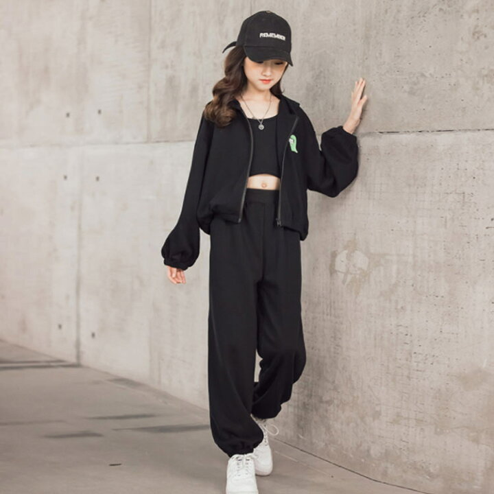 楽天市場】ダンス衣装 ジャージ セットアップ 女の子 3点セット 
