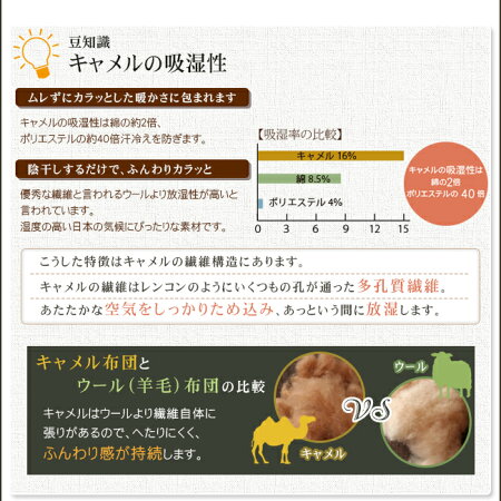 キャメル肌かけ布団