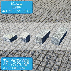 ピンコロ 白御影 半丁 1丁 2丁 3丁 ピンコロ石 敷石