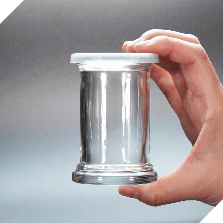 楽天市場】いろどり100輪柱ポリキャップ 蓋付き ガラス瓶 プリンカップ