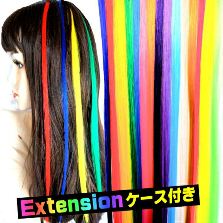 楽天市場 ネコポス可 カラーエクステ ストレート エクステンション 全15色 あす楽 当日発送 ダンス衣装 ヘアアレンジ ポイント ワンタッチ ヘアアクセサリー ウイッグ つけ毛 ヘアスタイルアレンジ ダンス ヒップホップ コスチューム おしゃれ アニメキャラクター