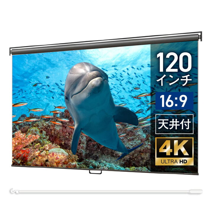 楽天市場】プロジェクタースクリーン 120インチ 吊り下げ シアター 