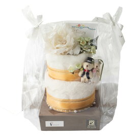 結婚祝い プレゼント ギフト お祝い 祝い タオル ケーキ 友人 結婚式 2段 ベア ハンドタオル フェイスタオル くま bear バラ おしゃれ かわいい 花 花束 日本製 泉州 花 パーティー 2次会 きれい ウェルカムボード 造花 ペア stc-2b