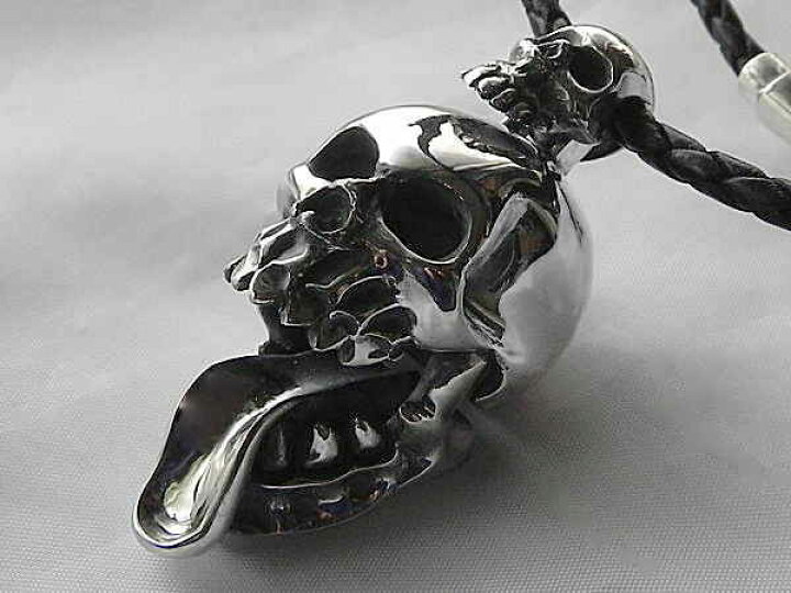楽天市場】スカルネックレス スカルペンダント ドクロペンダント  