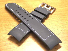 ハミルトン ベルト 時計 カーキ X-WIND & AVIATION QNE用 ラバー 時計バンド 時計ベルト 交換バンド 黒色 ブラック 22mm HAMILTON H691776106