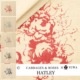 Cabbages ＆ Roses　広幅綿麻シーティング ” HATLEY ”全5色 生地売り 10cm単位 CR449888 ネコポス最大100cm