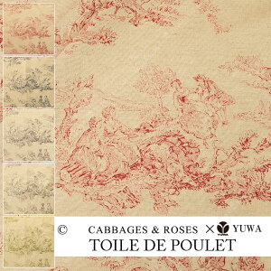 Cabbages �� Roses �Ȗ��V�[�e�B���O TOILE DE POULET �S5�F / YUWA �L�֏��X �L�� �R�b�g�� ���l�� ���m�g�[�� �N���V�J�� �V���v�� 10cm�P�ʐؔ��� CR449902 �l�R�|�X�ő�100cm