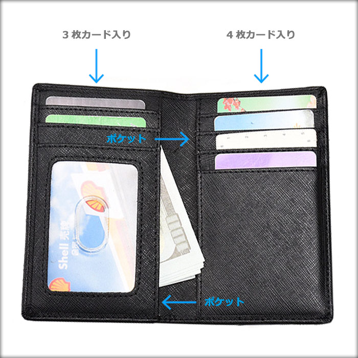 カードケース 二つ折り メンズ RFIDブロック スキミング防止機能付き ミニ財布 薄型 カードホルダー おしゃれ サイドポケット  サフィアーノレザー調 パスケース お札入れ レディース ギフト シンプル | ZAIZAISHOP