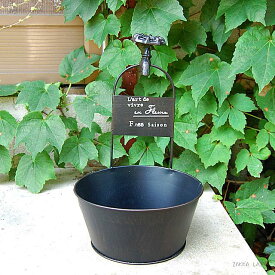 「パンセタップワイドSB」 鉢 植木鉢 ポット アンティーク風 シャビー風 ガーデニング タップポット 蛇口 ブラック