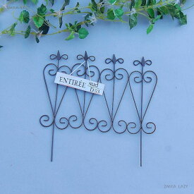 クラシカルフェンス ブラウン　クラシカル フェンス ガーデニング 植物 ガーデン 庭 ガーデンピック ピック アンティーク プレート 植木 飾り 植木鉢 茶色【ネコポス・コンパクト対応】