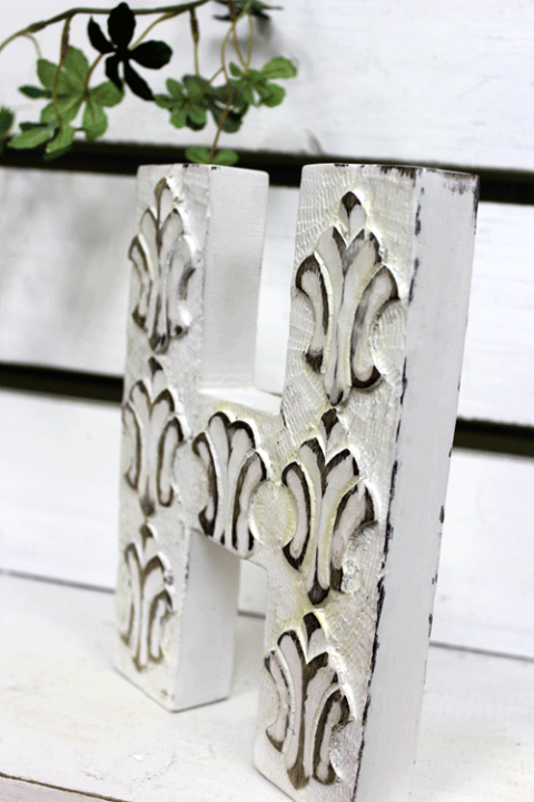 楽天市場】ボリュームあり！アルファベットオブジェ【H】ウッド