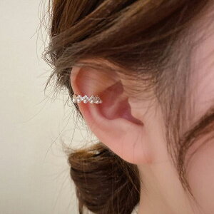 【片耳用/1個】【穴あけ不要】14kコーティング イヤカフ キュービックジルコニア イヤーカフ リング イヤリングレディース イヤーカフ イヤークリップ フェイクピアス レディース 穴あけ不