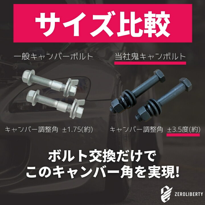 楽天市場】プリウス ZVW30 2WD フロント用 キャンバーボルト 鬼キャン 