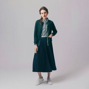 ���R�X�e LACOSTE �E�H�b�V���u���E�[���j�b�g�J�[�f�B�K�� �ʋ� �ʊw ���f�B�[�X WOMEN WASHABLE WOOL KNIT CARDIGAN AF5841L-YZP GREEN