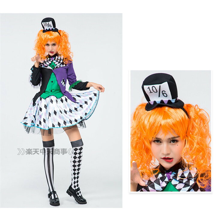楽天市場 Chuutenn ハロウィン アニメ 可愛い 大人用 舞台劇 コスチューム コスプレ衣装 Halloween コスプレ 衣装 仮装 文化祭 忘年会 舞台衣装 演出服 レディース 女性用 ピエロ アリス 中天商事